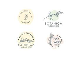 Beauty Flowers Logo Design Vector