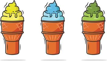 ice cream with a cone for your graphic needs vector