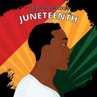 Freedom Day of Juneteenth Concept vector
