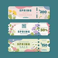 Spring Gift Voucher Collection vector