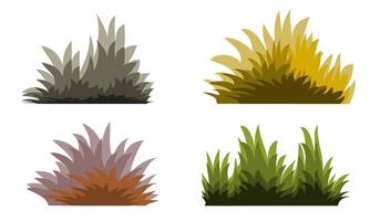 arbusto de dibujos animados, vector de arbusto de jardín