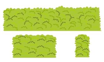 pared de arbusto, vector de arbusto de dibujos animados
