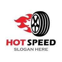 logotipo de velocidad caliente vector