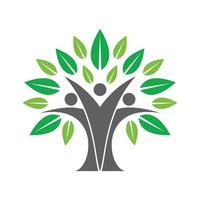 logotipo de vector de árbol humano