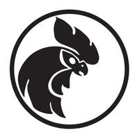 icono de cabeza de gallo en el círculo para el logotipo de la comunidad, el logotipo de la empresa, la imagen del fondo de pantalla y más vector