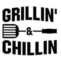 parrilla y chillin vector