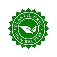 Plastic free logo template illustration. suitable for product label vector