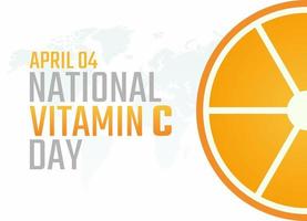 vector graphic of national vitamin C day good for national vitamin C day celebration. flat design. flyer design.flat illustration.