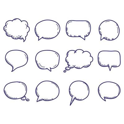 Creative Speech Bubble Vector, Bubble Drawing, Bubble Sketch, Bubble PNG  and Vector with Transparent Background for Free Download