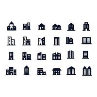 diseño de vectores de iconos de edificios