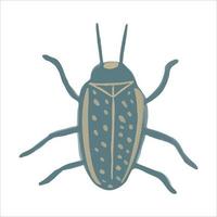 Exquisite hand drawn bed bug in boho style. Vector illustration.