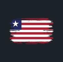 cepillo de la bandera de liberia. bandera nacional vector