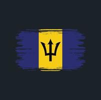 cepillo de bandera de barbados. bandera nacional vector