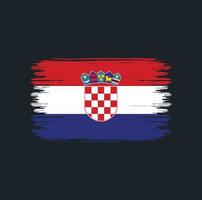 pincel de bandera de croacia. bandera nacional vector