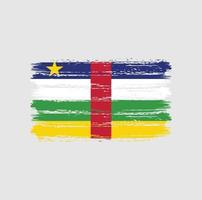 trazos de pincel de bandera centroafricana. bandera nacional vector