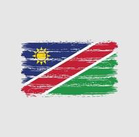 trazos de pincel de bandera de namibia. bandera nacional vector