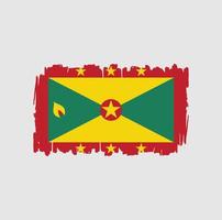 Grenada Flag Brush Strokes. National Flag vector