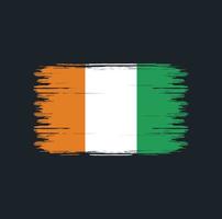 Cote Dlvoire Flag Brush. National flag vector