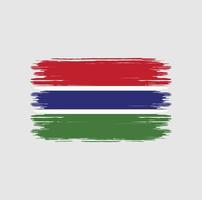 pincel de bandera de gambia. bandera nacional vector