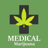 Cannabis logo template illustration. suitable for medical, app, media, label, mark, branding etc vector