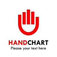 Hand chart logo template illustration. suitable for web, media, app, company, consultant, bank, marketing, finance, etc vector