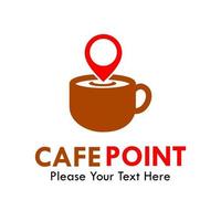 Cafe point logo template illustration, suitable for coffee cafe vector