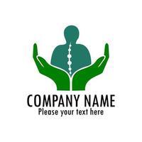 Backbone health symbol logo template illustration vector