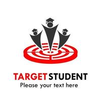 Target student logo template illustration. suitable for education, college, high college, website, etc vector