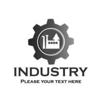 industry logo template illustration, suitable for manufacturing, button, website, tool, factory, mobile, identity, industry games, mobile etc vector