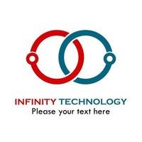 logotipo de tecnología infinita. adecuado para web, aplicación, internet, tecnología, medios, internet, globo, sistema, digital, etc. vector