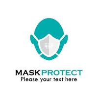 This is mask protect logo template illustration. suitable for medical, business, media, web, mobile, app, industry etc vector