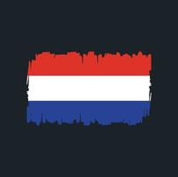 Netherlands Flag Brush Strokes. National Flag vector