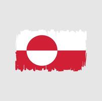 Greenland Flag Brush Strokes. National Flag vector