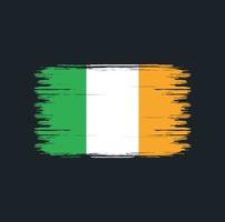 cepillo de la bandera de irlanda. bandera nacional vector