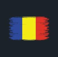 Romania Flag Brush. National Flag vector