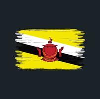 pincel de bandera de brunéi. bandera nacional vector