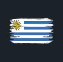 cepillo de la bandera de uruguay. bandera nacional vector