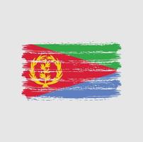 trazos de pincel de bandera de eritrea. bandera nacional vector