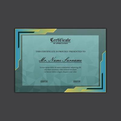 luxury certificate template design, modern with an elegant blend of classic textures behind it. premium and elegant. suitable for company