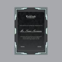 diseño de plantilla de certificado de lujo, moderno con una elegante combinación de texturas clásicas detrás. premium y elegante. apto para empresa vector