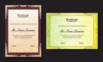 modern and elegant set of award certificate design vector