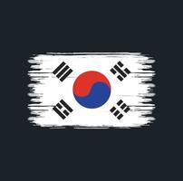 South Korea Flag Brush. National Flag vector