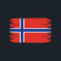 cepillo de bandera de noruega. bandera nacional vector