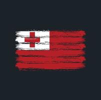 Tonga Flag Brush Strokes. National Flag vector