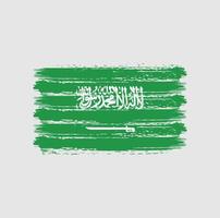 trazos de pincel de la bandera de arabia saudita. bandera nacional vector