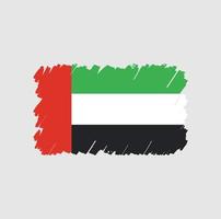 pincel de bandera de emiratos árabes unidos vector