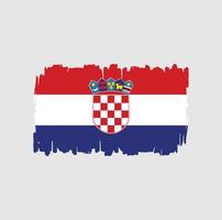 trazos de pincel de bandera de croacia. bandera nacional vector