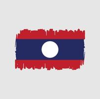 Laos Flag Brush Strokes. National Flag vector