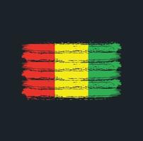 trazos de pincel de bandera de guinea. bandera nacional vector