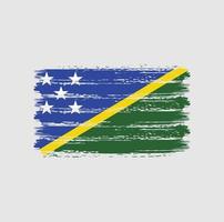 Solomon Islands Flag Brush Strokes. National Flag vector